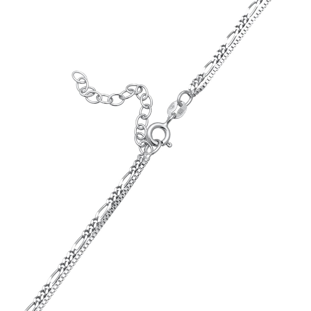 Elli Elli Collier Femmes choker couches filigrane croix avec zircon en argent sterling collier