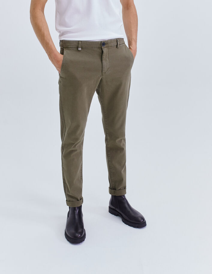 Pantalon chino SLIM kaki Homme