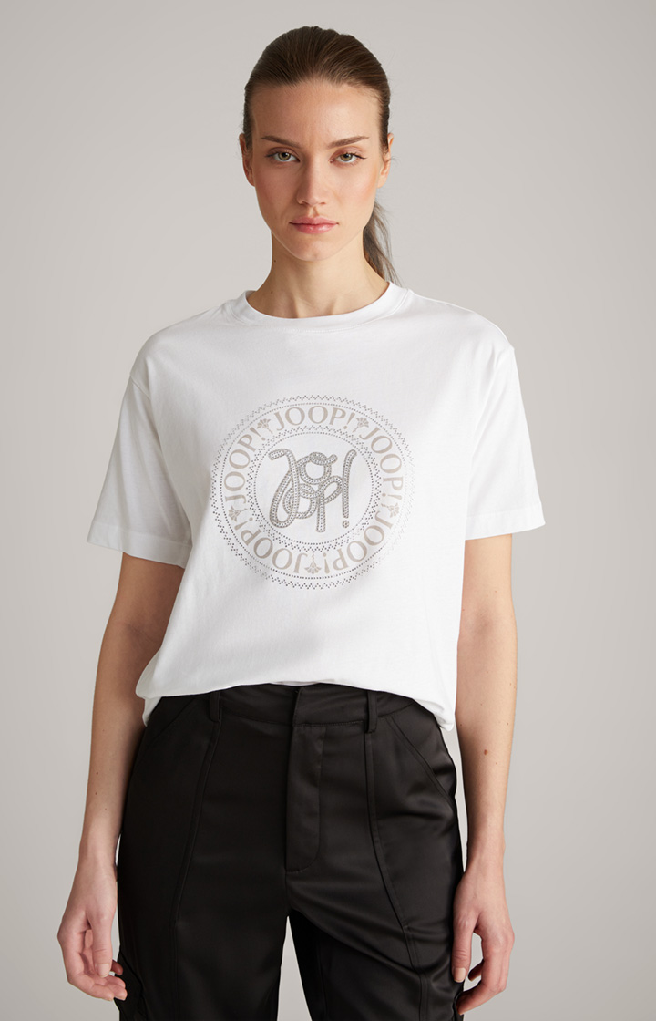 Baumwoll-T-Shirt in Weiß