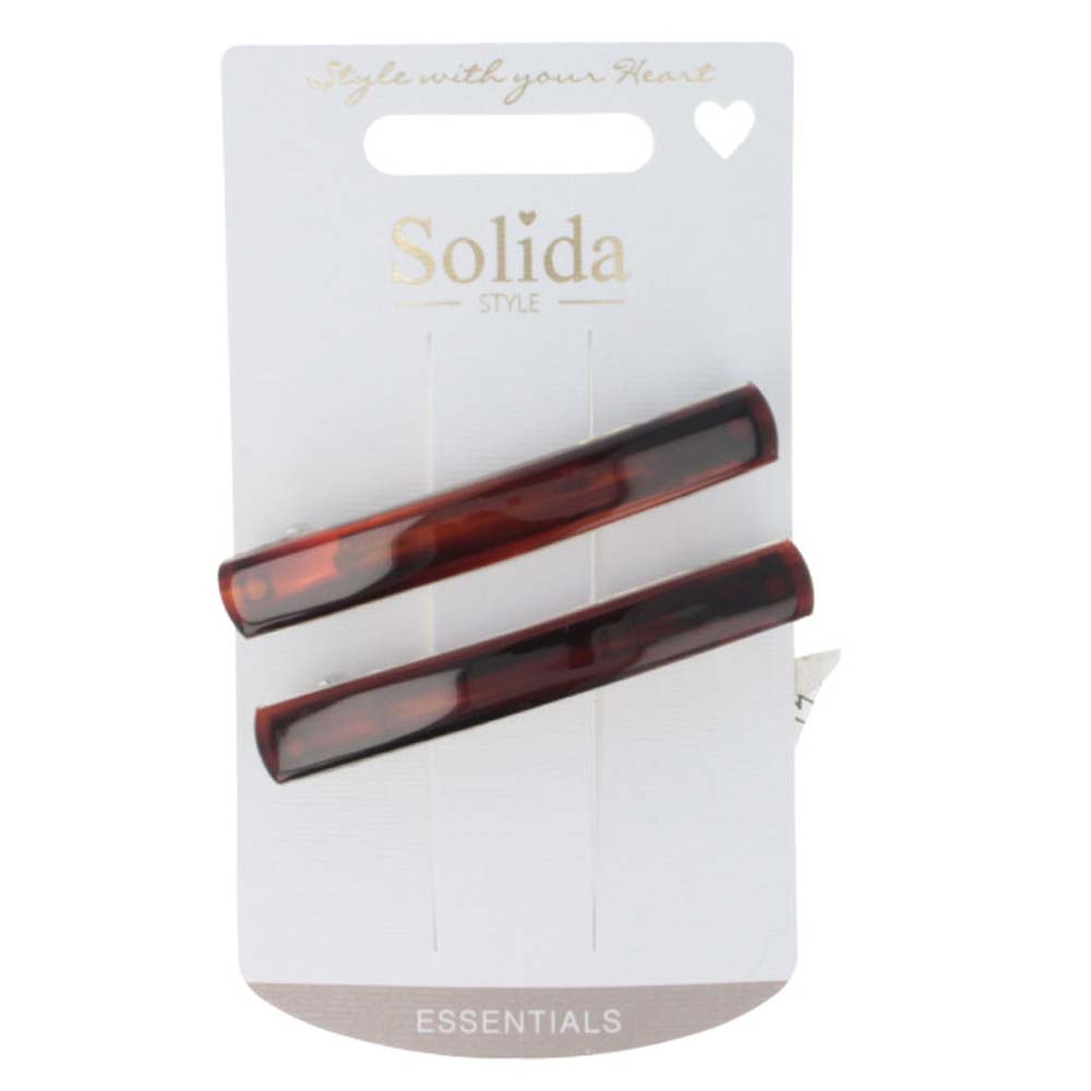 Solida Patentspange Havanna 2 Stück