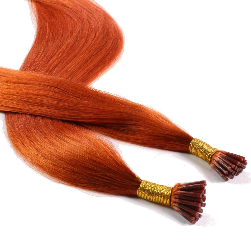 hair2heart Extensions à froid cheveux naturels #130 Rouge cuivré 1g extensions