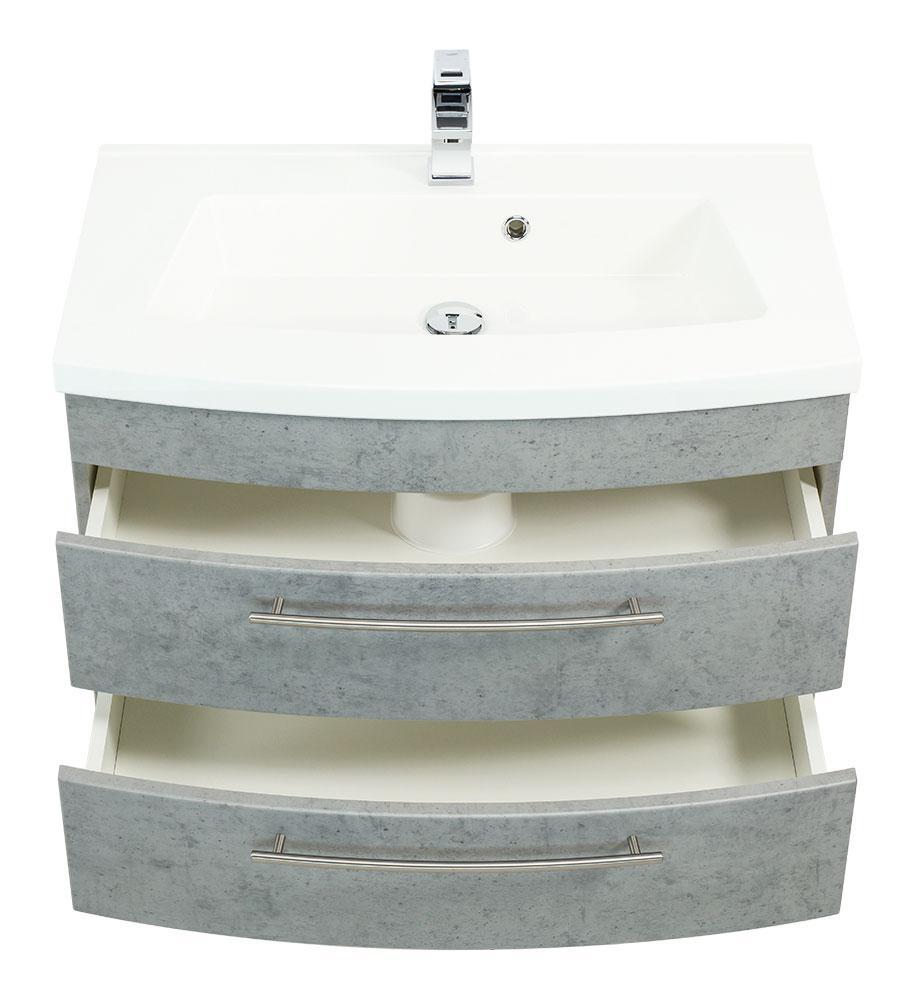Posseik Badmöbel Luna 80 mit runder Front Beton