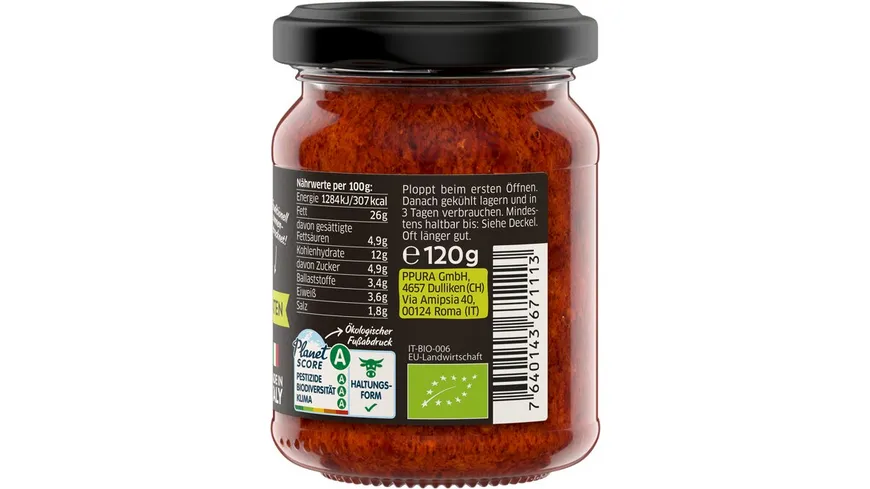PPURA Bio Pesto Rosso 120 g
