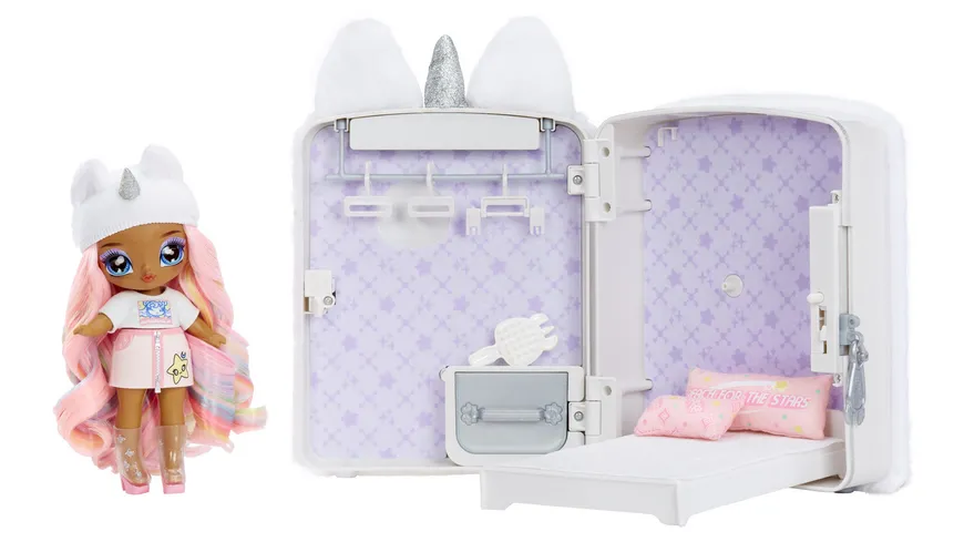 Na! Na! Na! Surprise 3-in-1 Backpack Bedroom Unicorn Playset- Whitney Sparkles