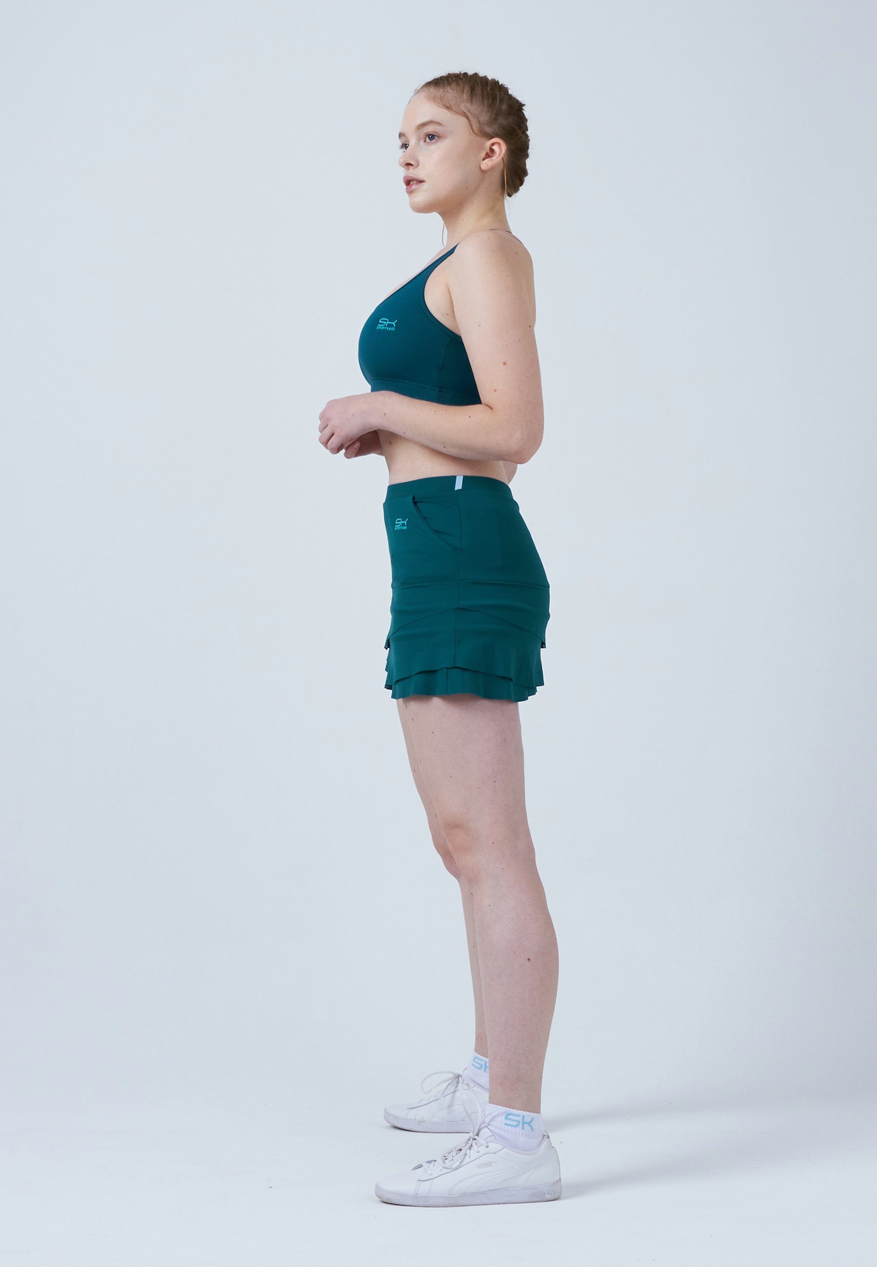 SPORTKIND Tennisrock Tulip Tennis Rock Skort Mädchen & Damen petrol grün