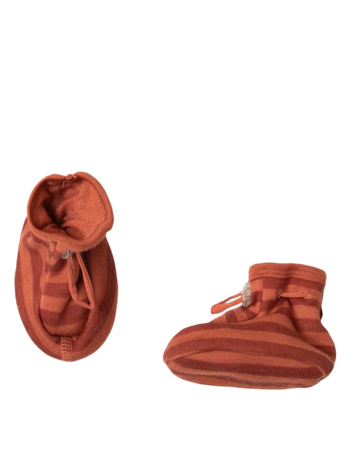 Joha Booties Krabbelschuhe Merino-Wolle in red stripe günstig kaufen