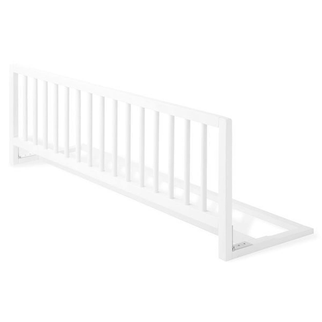 Barrière pour lit en hêtre massif, coloris blanc blanc