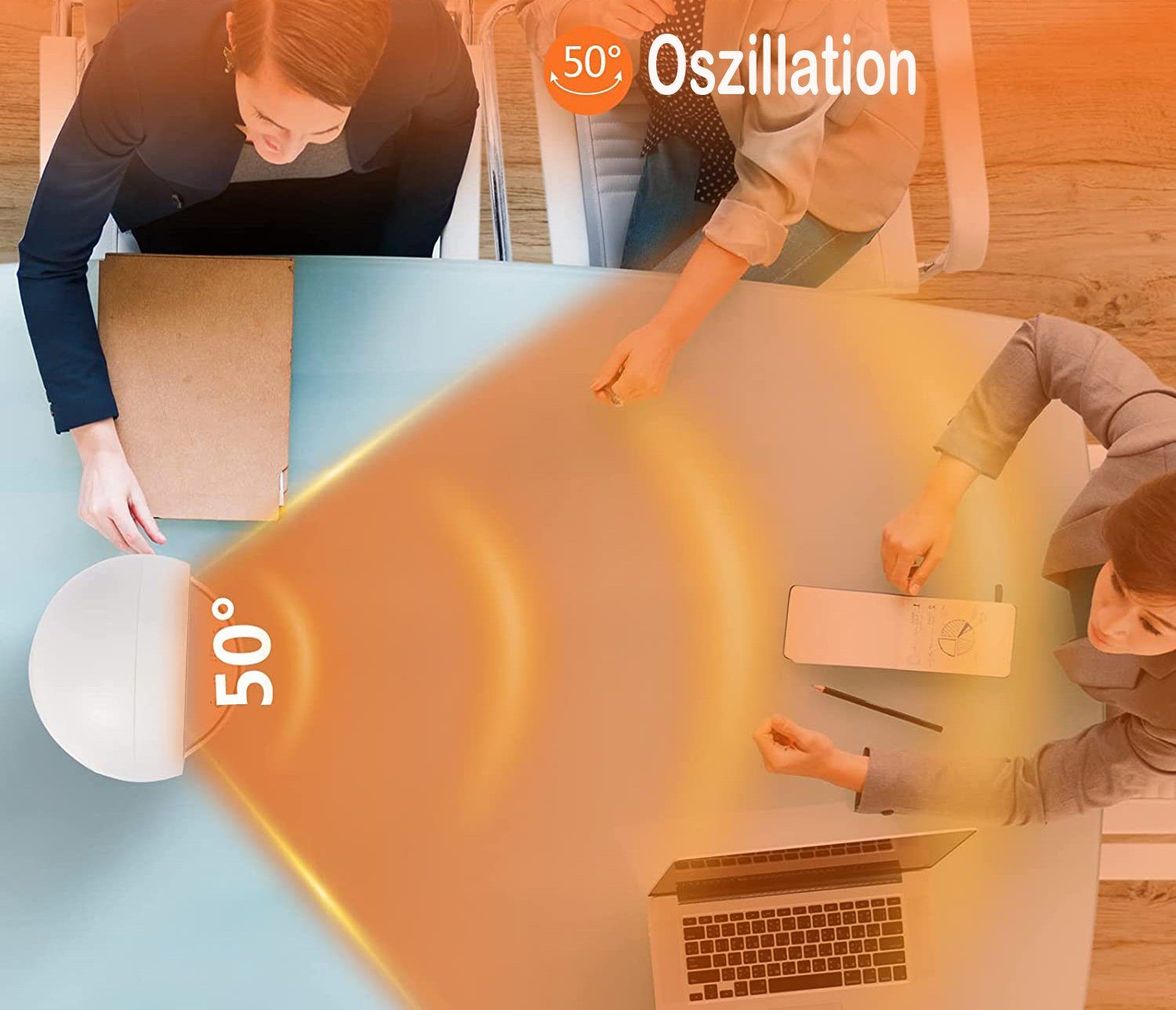 Mutoy Heizlüfter Keramikheizlüfter, 1200W Heizlüfter, Heizgerät, Heizung Energiesparend, 3 Heizstufen,Timer&Oszilationsfunktion,Kippschutz & Überhitzungsschutz
