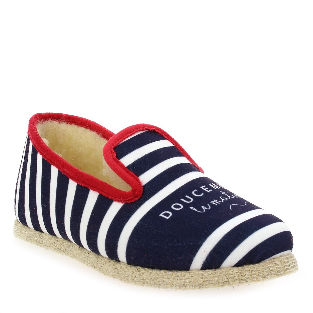 Chausse Mouton  MESSAGE - Marine rouge