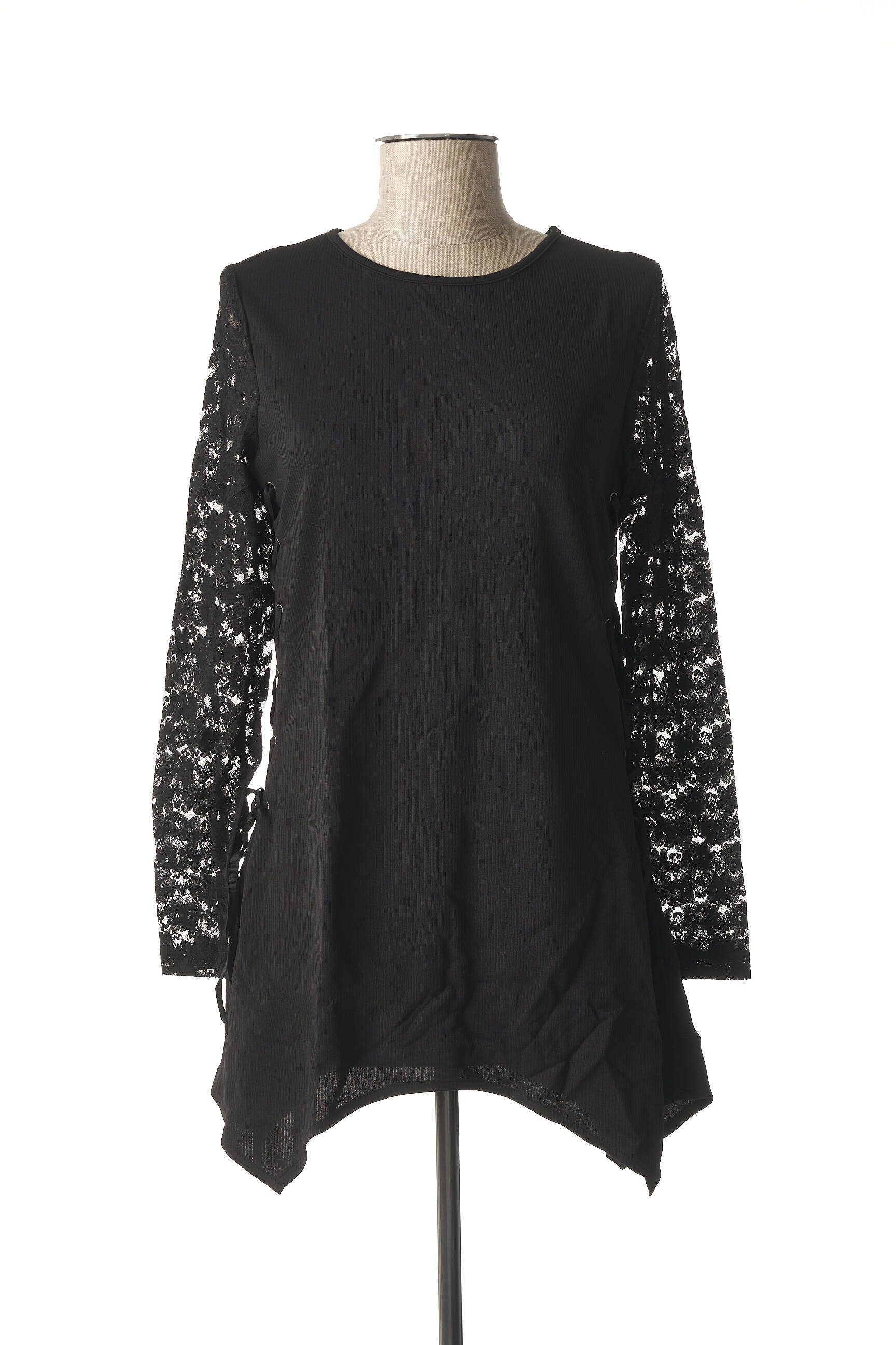 L33 Tuniquemanchelongue Femme couleur noir