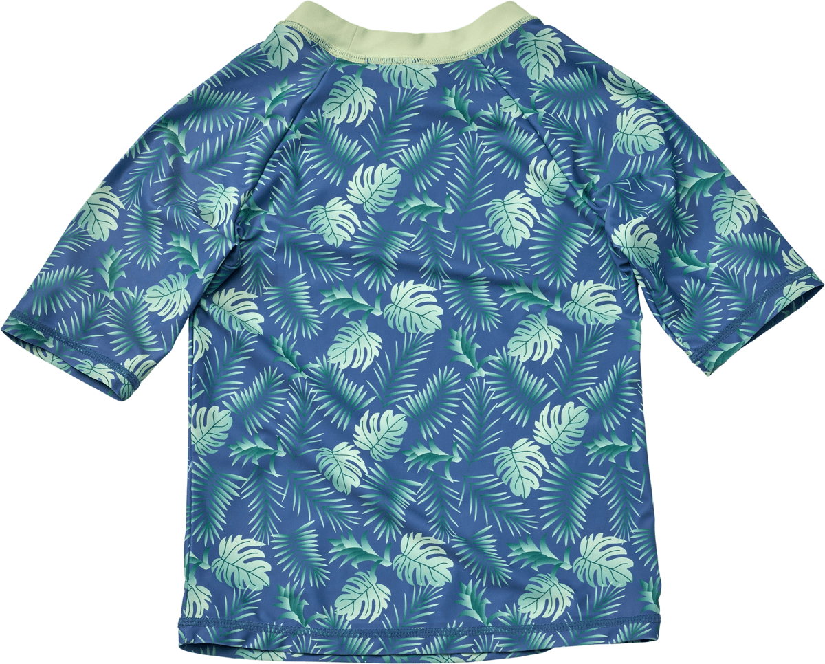 UV Shirt mit Pflanzen-Muster, blau, Gr. 110/116, 1 St