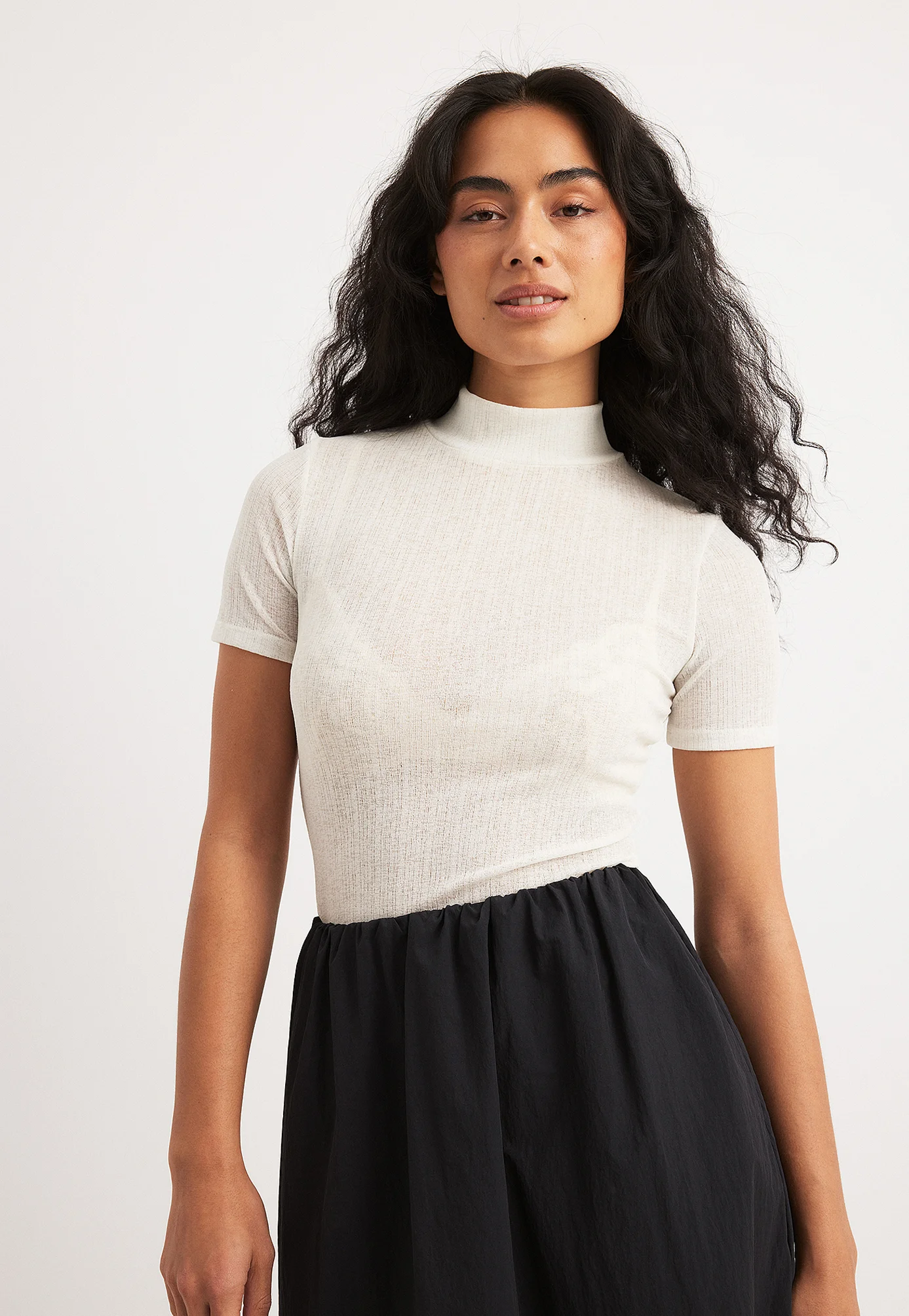 NA-KD TRANSPARENTES KURZARM - Blusa