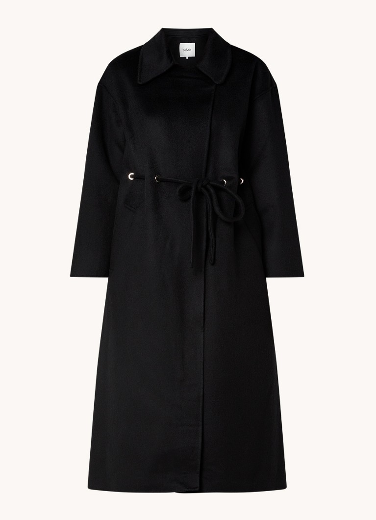 ba&sh Kate coat in wool blend with tie belt
