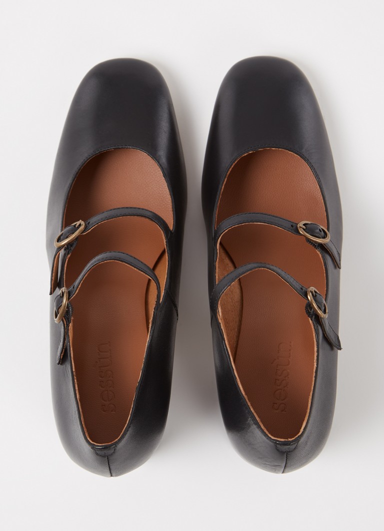 Pantofi cu toc din piele cu rozmarin de la Sessùn