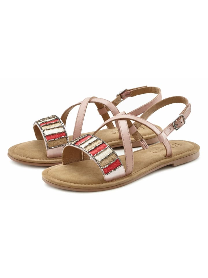 LASCANA Sandale in rosé günstig kaufen