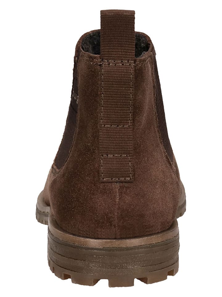 Bugatti Leder-Chelsea-Boots in Braun günstig kaufen