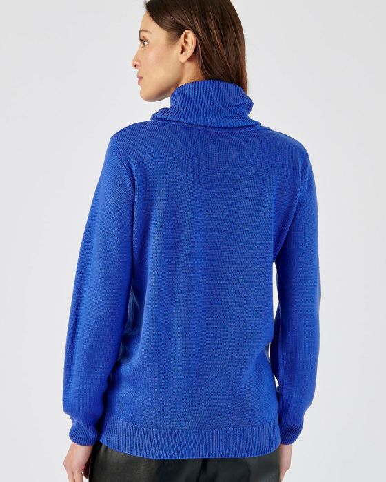 Pull col boule manches longues