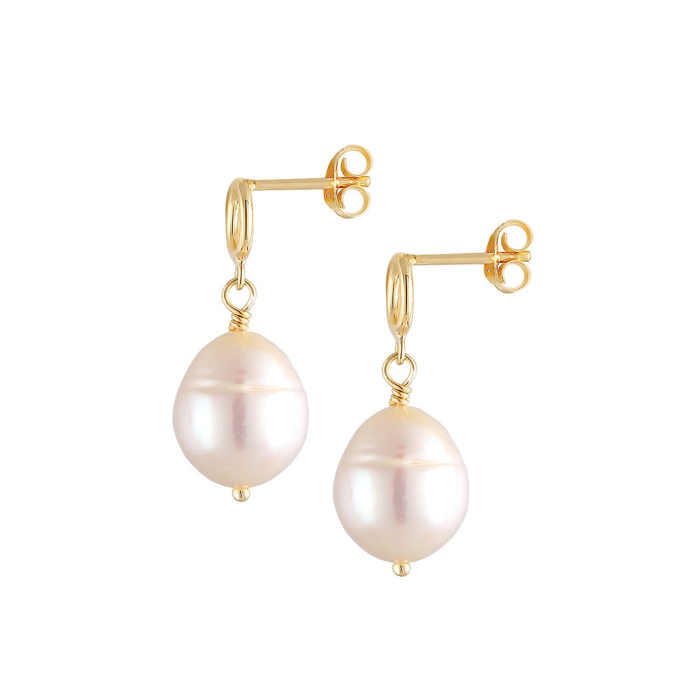 Elli Elli Boucles d'Oreilles Élégant Mariage Perles d'eau Douce Boucles d'oreilles Fem Boucles d'oreilles