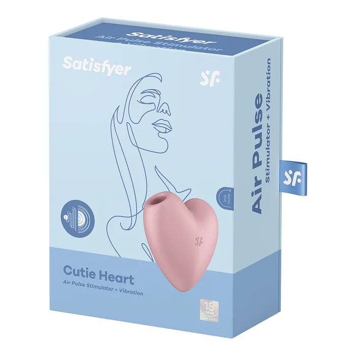 „Satisfyer Cutie Heart“ šviesiai raudonas intymios higienos masažuoklis