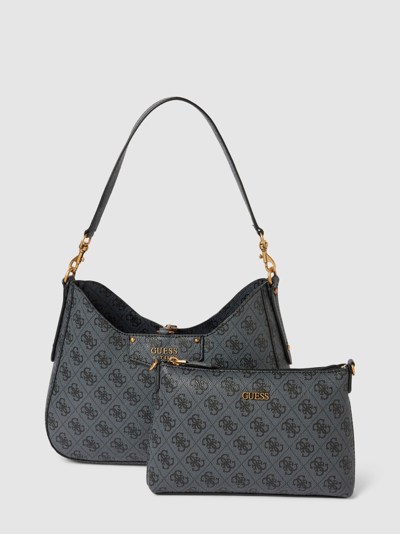 Hobo Bag mit Allover-Print Modell 'BRENTON' in schwarz