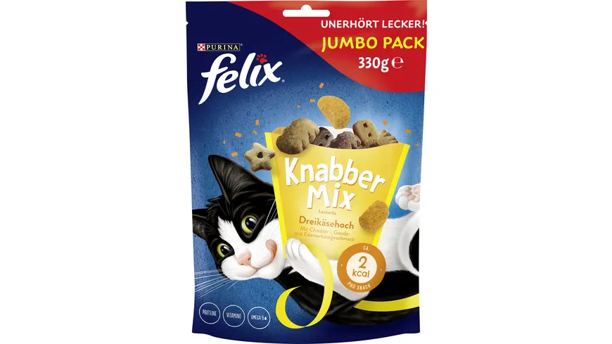 PURINA FELIX KnabberMix Dreikäsehoch Cheddar 330 g