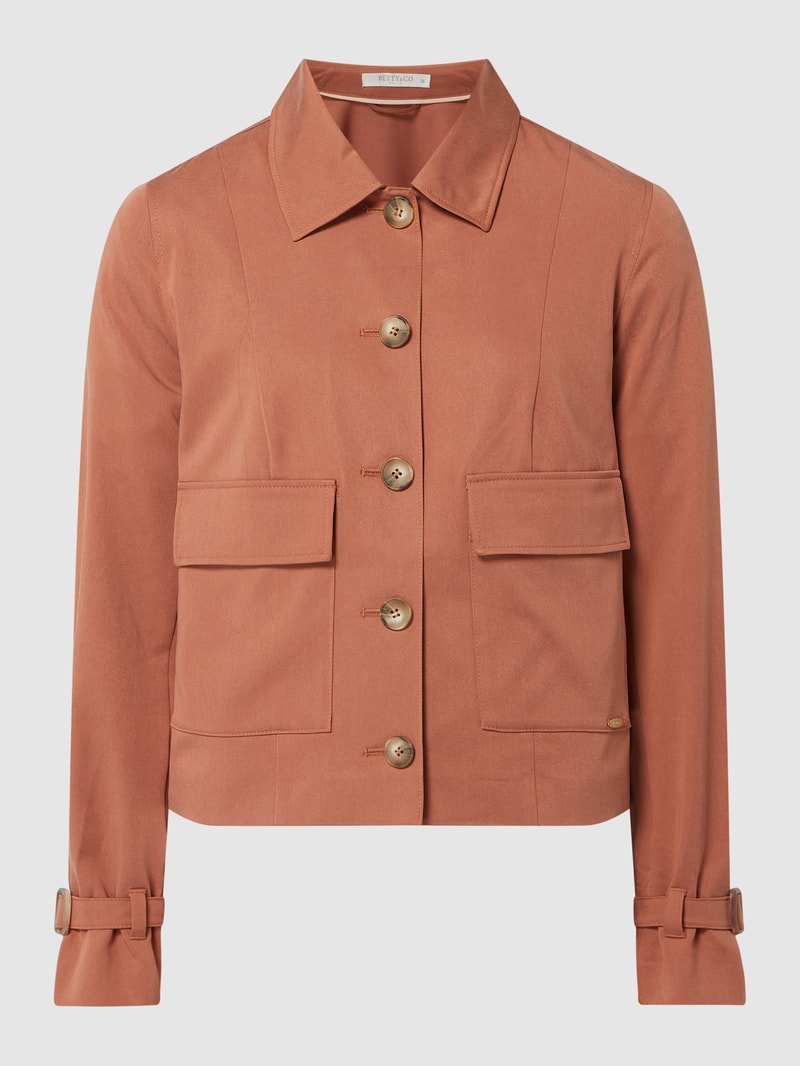 Blazer aus Lyocellmischung in rostrot