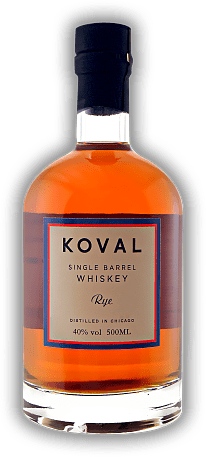 Koval Single Barrel Rye Whiskey Koval Single Barrel Rye Whiskey Aus 100% Roggen hergestellt, dabei leicht und frisch. 0,5	 Liter - Vol 40%