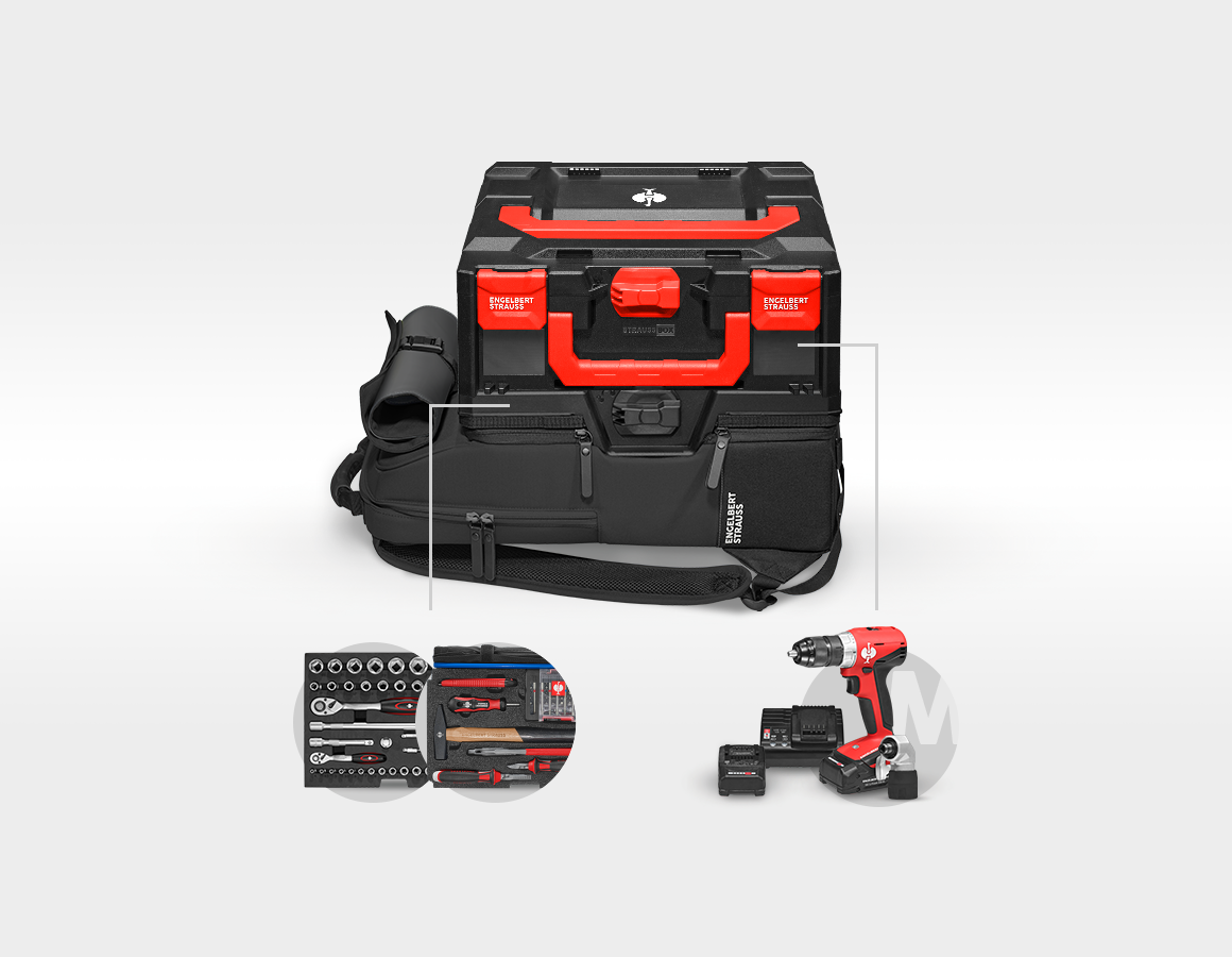STRAUSSbox Rucksack Set+18,0 V Multi Bohrschrauber