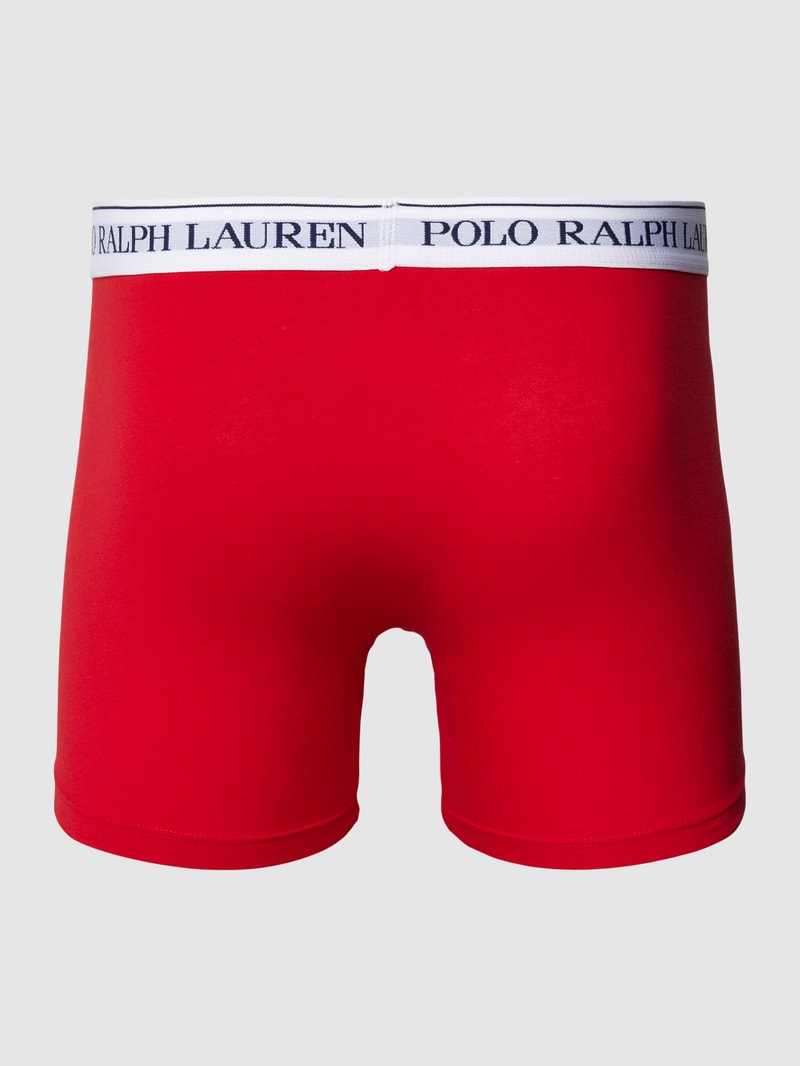 Trunks mit elastischem Logo-Bund im 3er-Pack in rot
