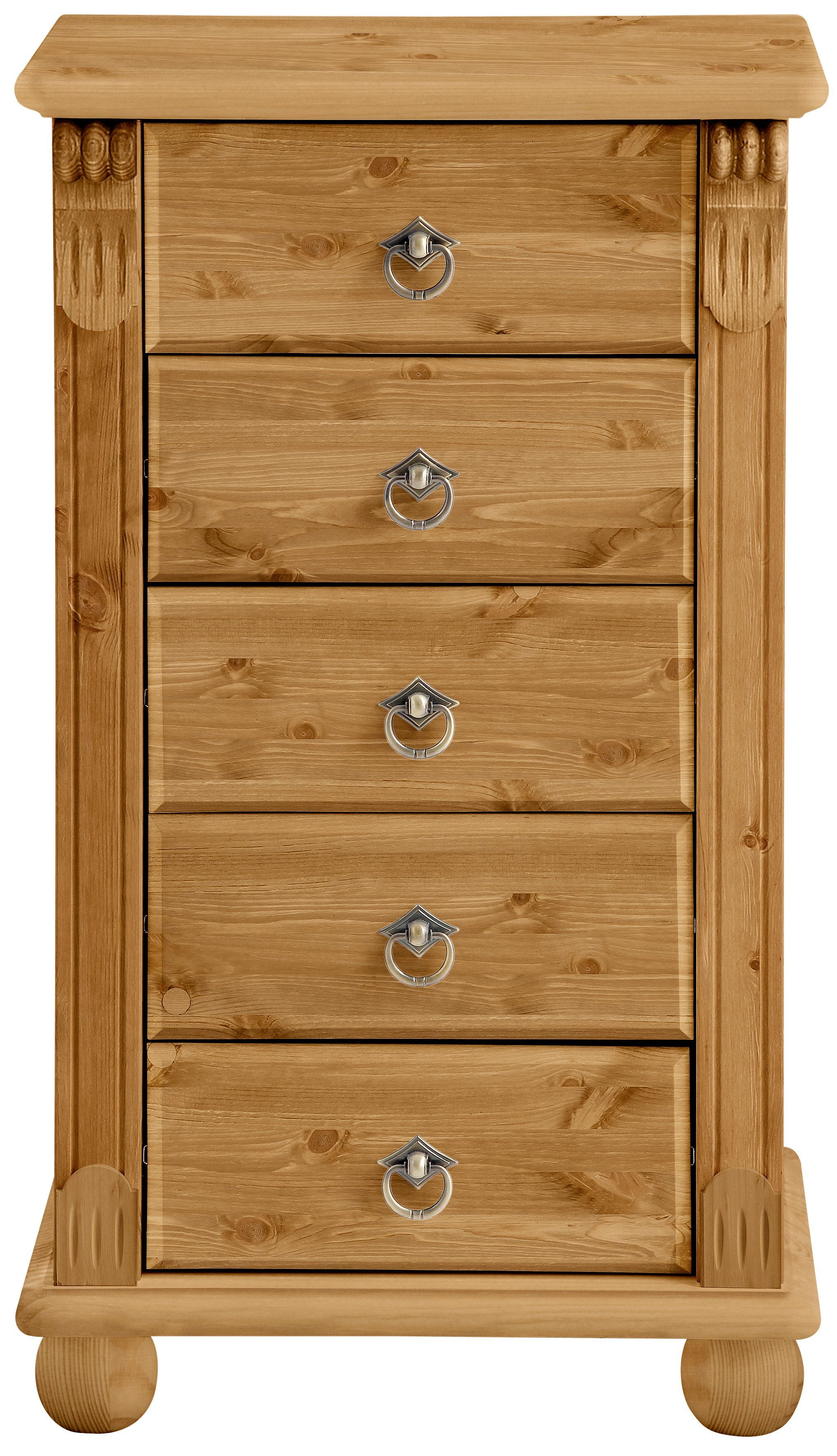 Home affaire Schubkastenkommode Tessin, Höhe 75 cm, Kiefer massiv mit 4 Schubladen