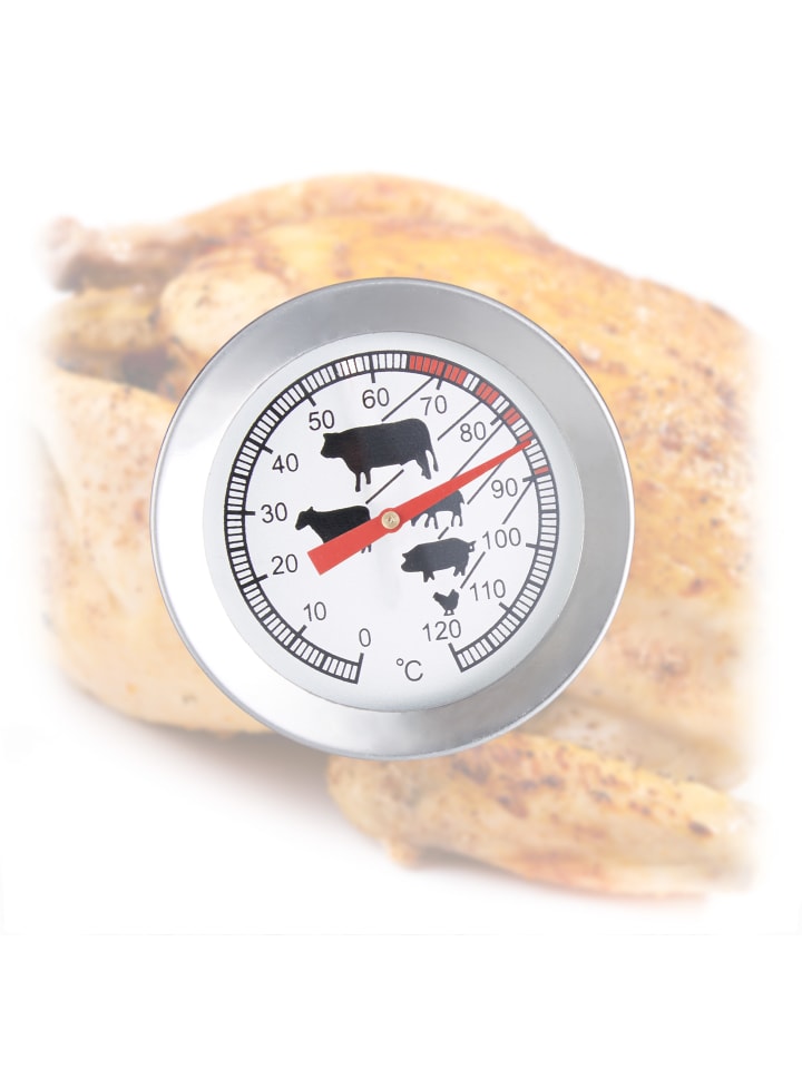 relaxdays Analoges Einstichthermometer in Silber günstig kaufen onesize