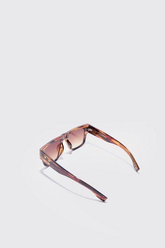 Schildpatt-Sonnenbrille aus Plastik mit Bügel-Detail