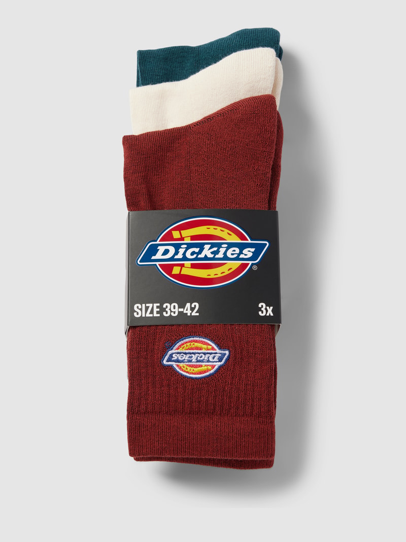 Socken mit Label-Details im 3er-Pack Modell 'VALLEY' in dunkelrot