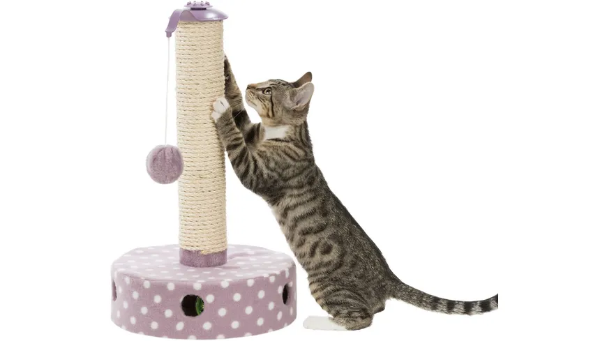 Trixie Junior Kratzstamm Fleece ø 26 × 47 cm Flieder Katzenzubehör