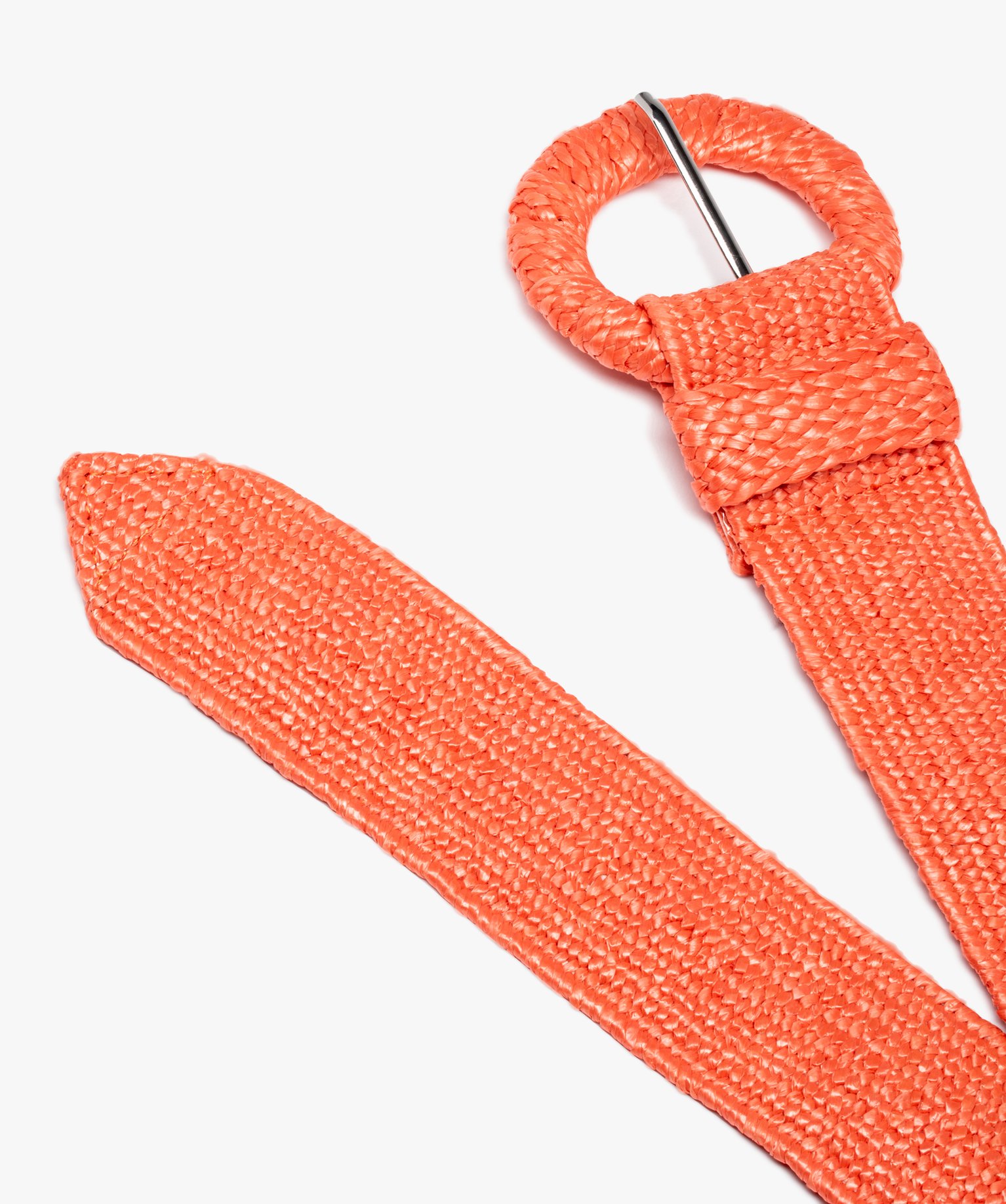 Ceinture femme fantaisie en élastique tressé orange | GEMO