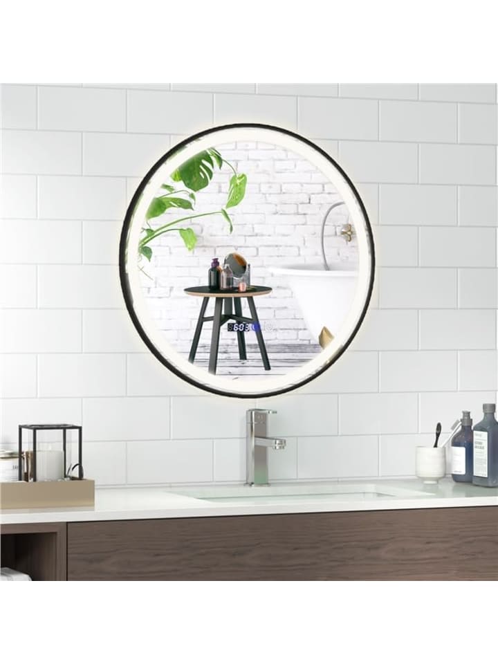 COSTWAY LED Badspiegel 60cm mit Antibeschlagfunktion in Silber günstig kaufen onesize