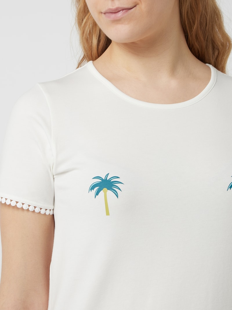 T-Shirt mit Stretch-Anteil in offwhite