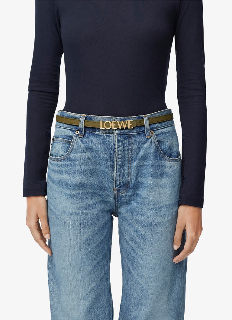 Curea LOEWE din piele de vițel cu logo