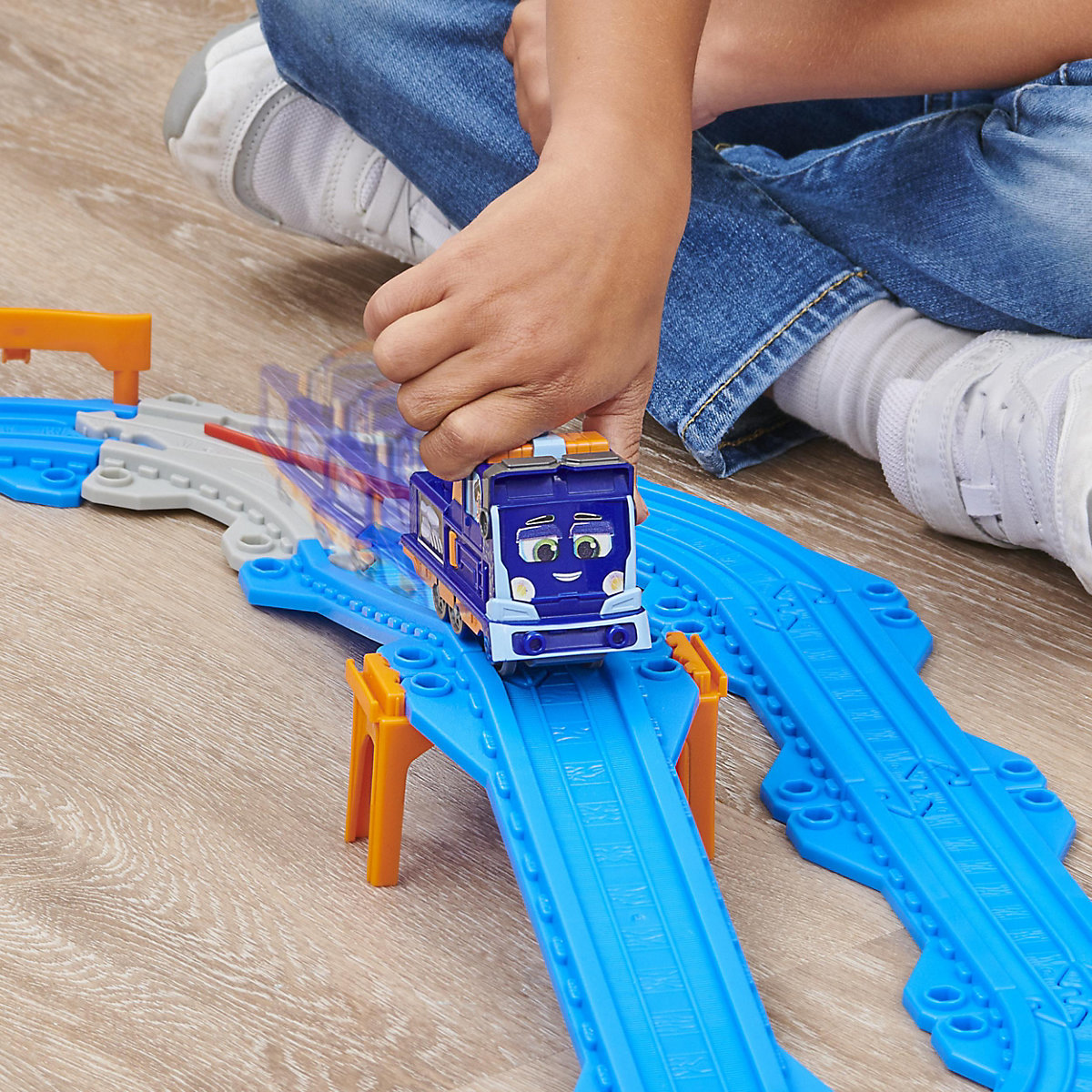 Mighty Express Schienen Set mit Push-and-Go Zug Mechaniker Milo