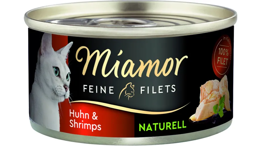 Miamor Katzennassfutter Feine Filets Naturell Huhn & Shrimps 80 g