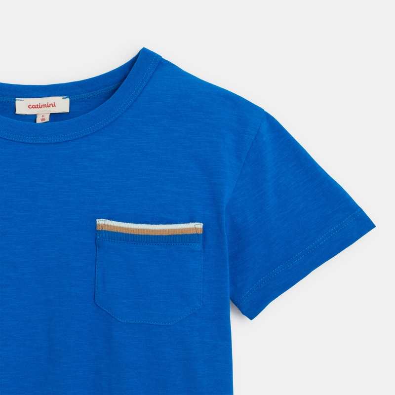 T-shirt garçon poche bleu Catimini