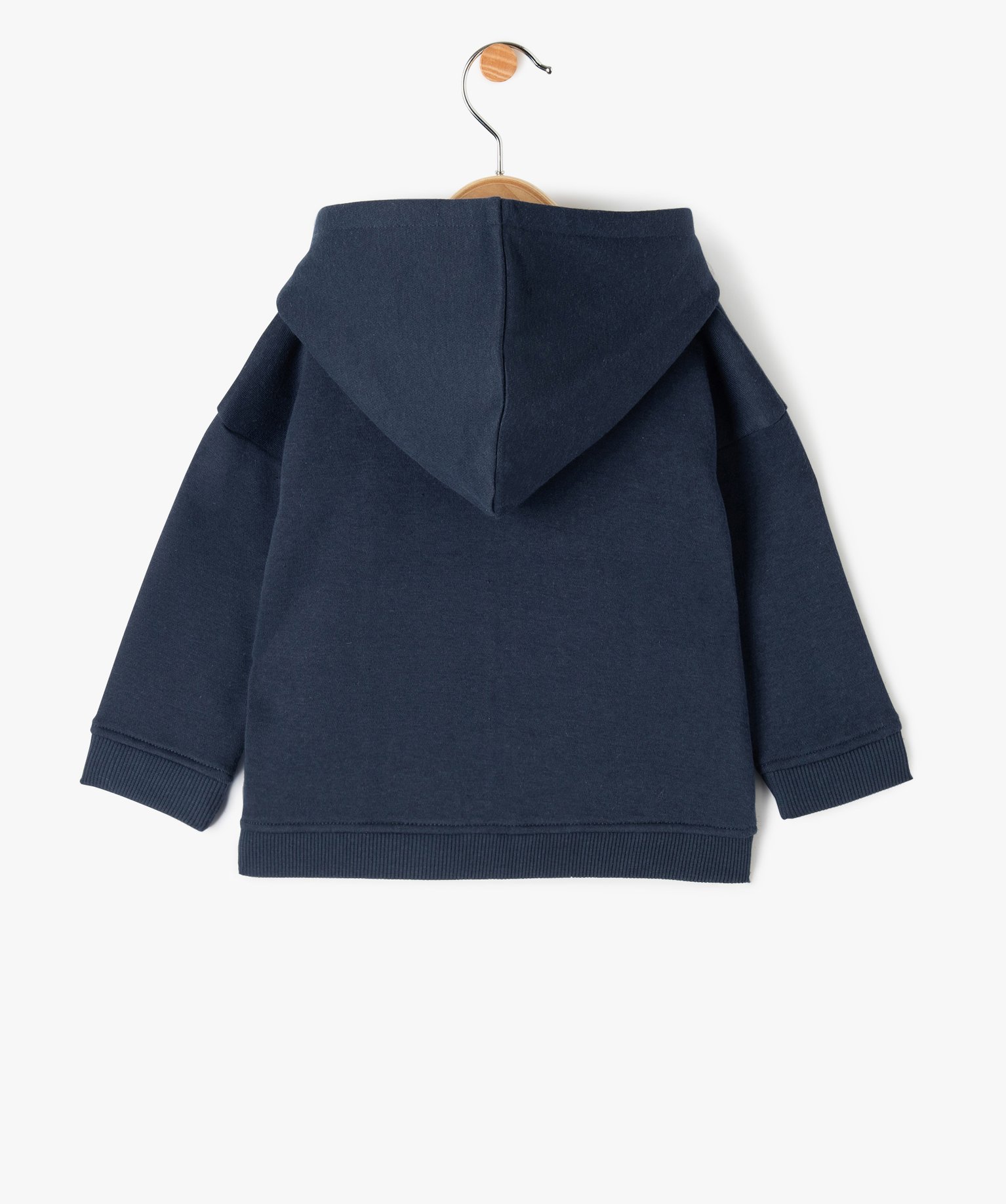 Sweat zippé molletonné à capuche bébé Garçon marine | GEMO