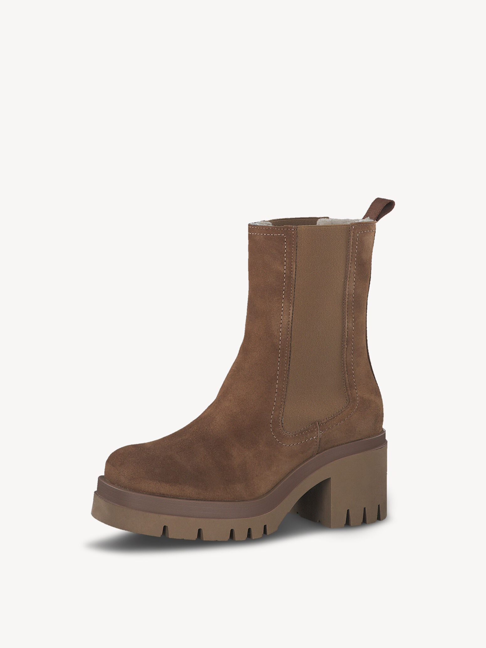 Bottine Chelsea en cuir - marron