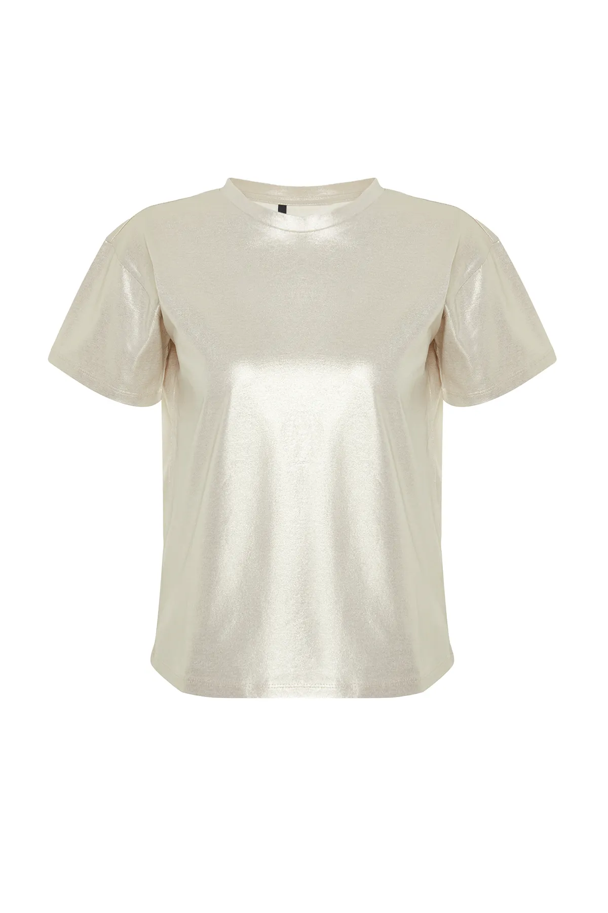 Trendyol Collection  Strickbluse mit Blattgolddruck, reguläres/normales Muster TWOSS24BZ00097