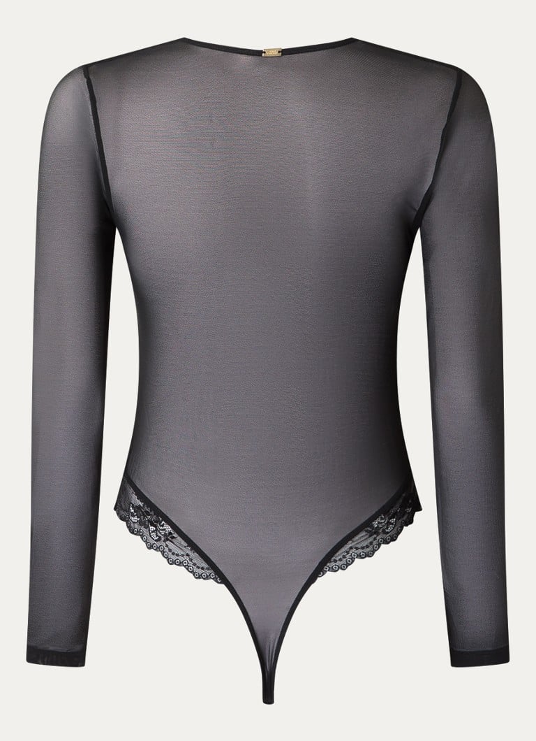 Body Sam Friday Nova Mesh cu dantelă și cristale