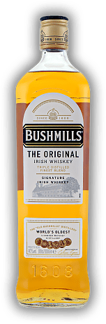 Bushmills Original 1,0 Liter Bushmills Original 1,0 Liter Warmer und weicher Irish Blended Whiskey. 1	 Liter - Vol 40%