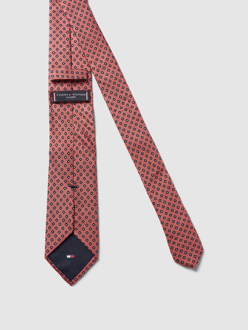 Krawatte mit Allover-Muster Modell 'Bi-Colour' in orange