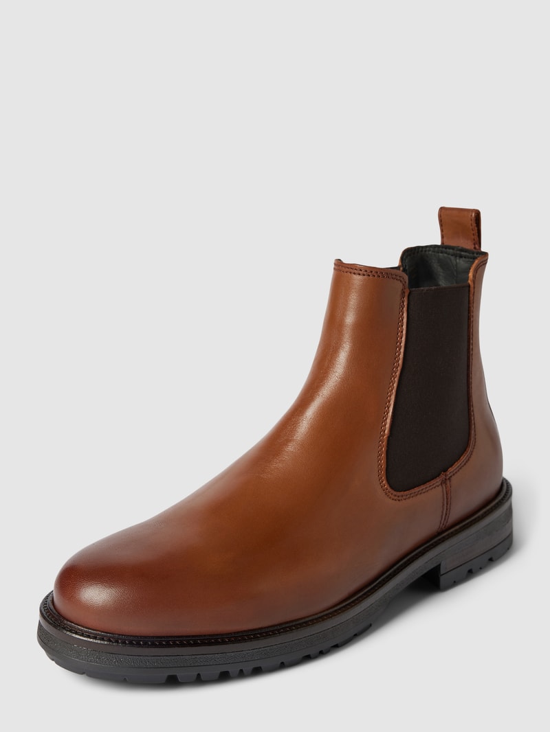 Chelsea Boots aus Leder Modell 'RONY' in cognac