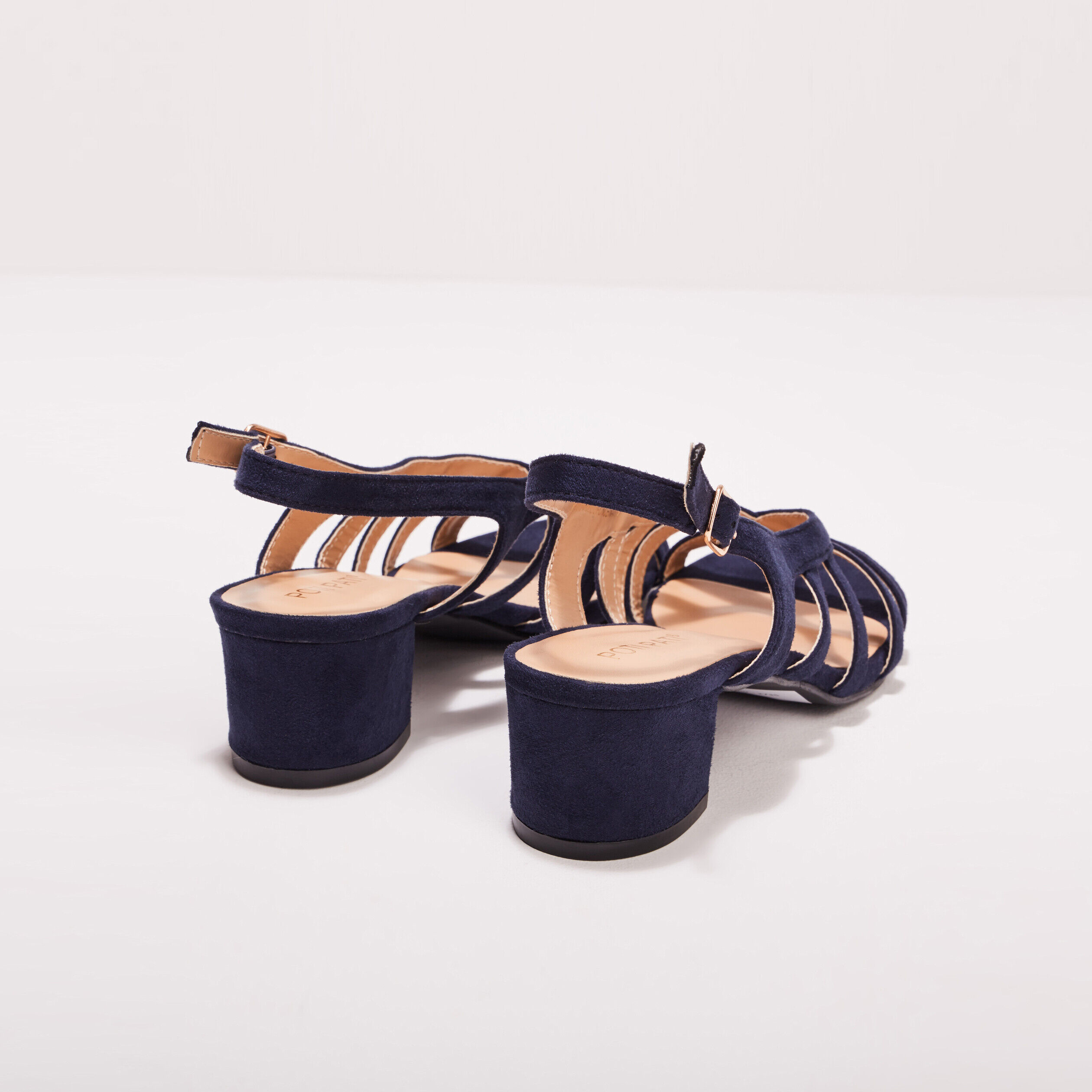 Sandales à talons avec brides bleu roi femme | Cache Cache