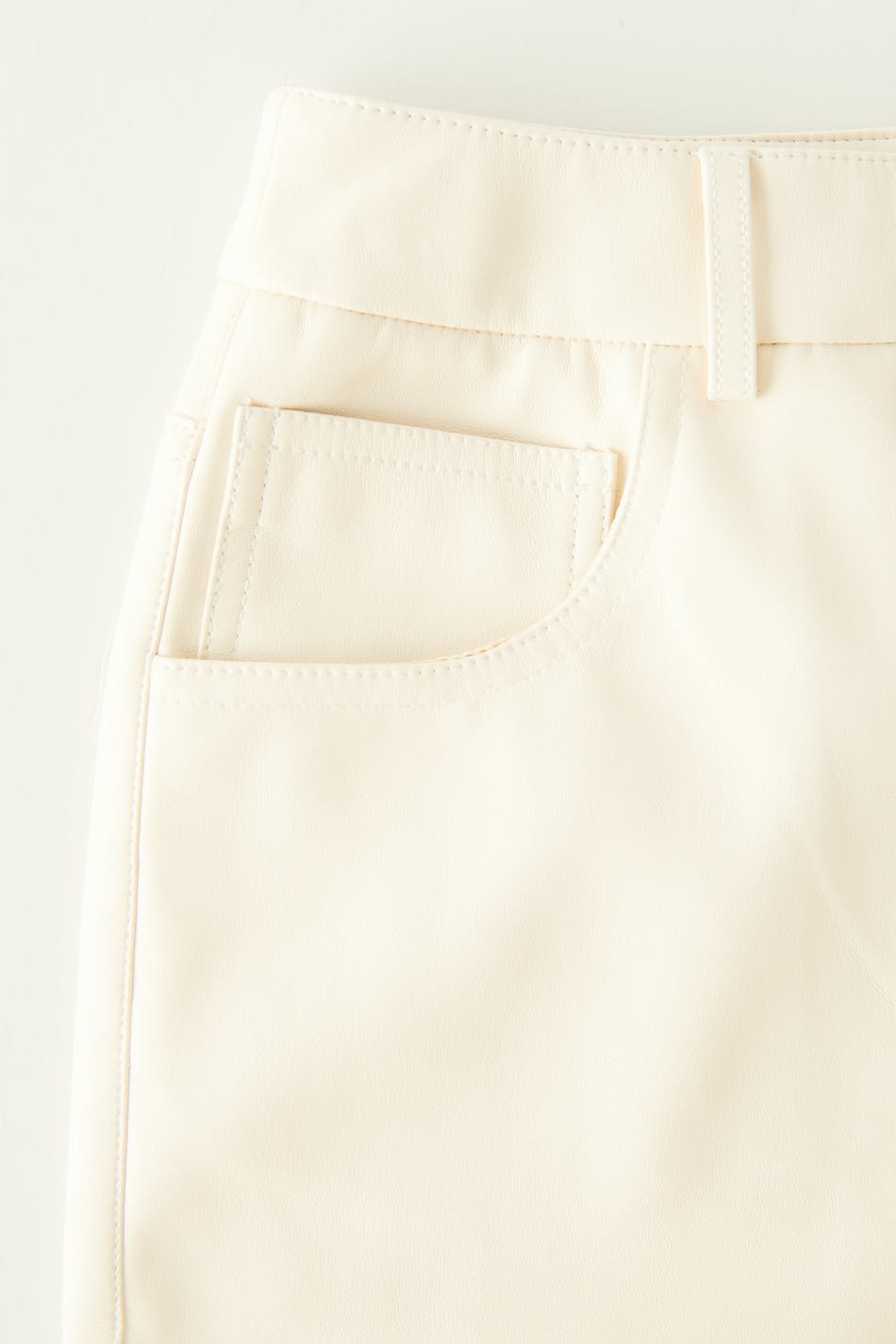 Straight pu trousers